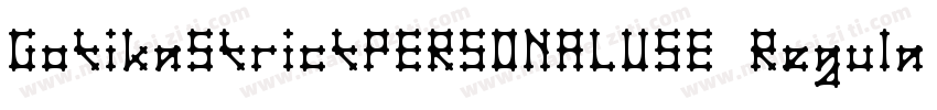 GotikaStrictPERSONALUSE Regular字体转换